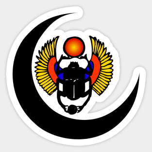 Crescent and Scarab Sticker